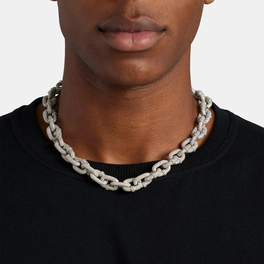 14mm Iced Chunky Link Pave Chain