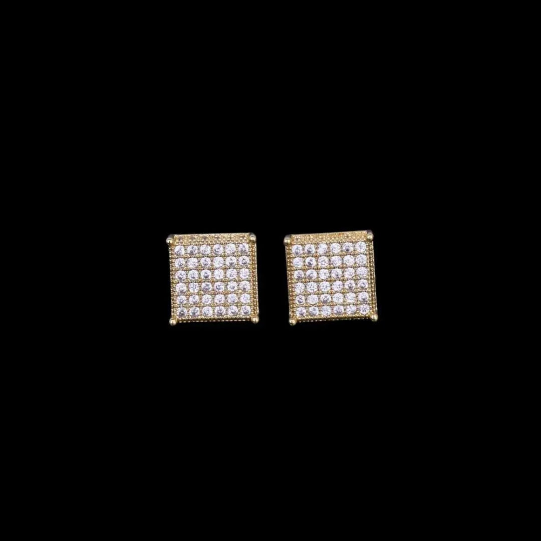 12MM Micro Paved Iced Out Stud Earrings