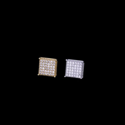 12MM Micro Paved Iced Out Stud Earrings