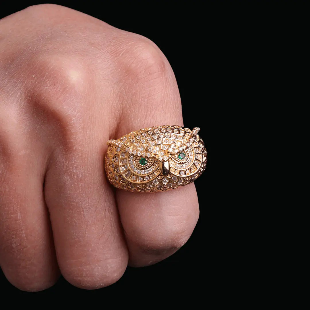 Owl Iced Out Ring