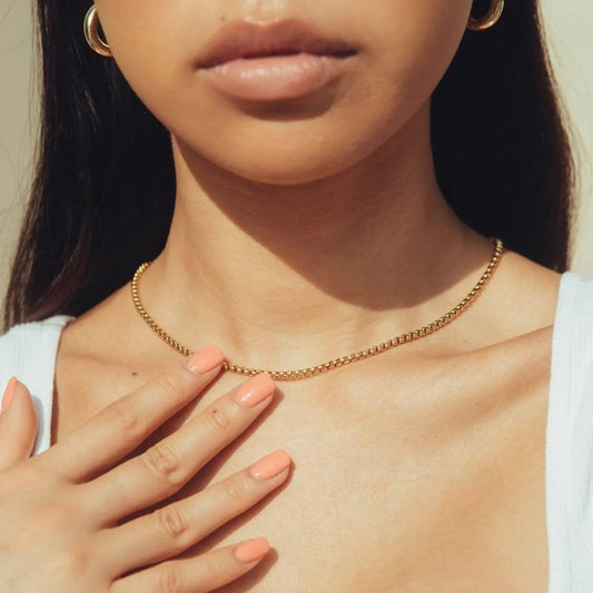 3mm Rolo Link Chain - Gold