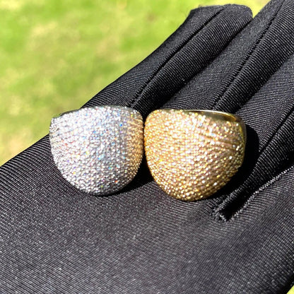Bold Round Iced Out Ring