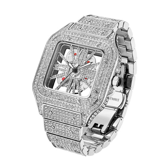 Skeleton VVS Iced Out Watch